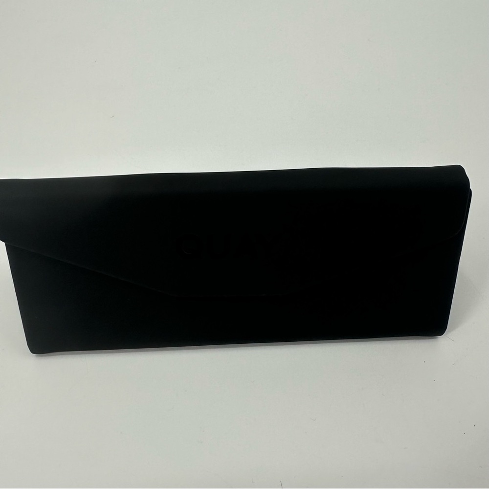 Quay By The Way Square Shaped Oversized Sunglasses Black Frame Smoke Lens - Picture 6 of 14